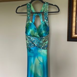 David’s bridal watercolor prom dress